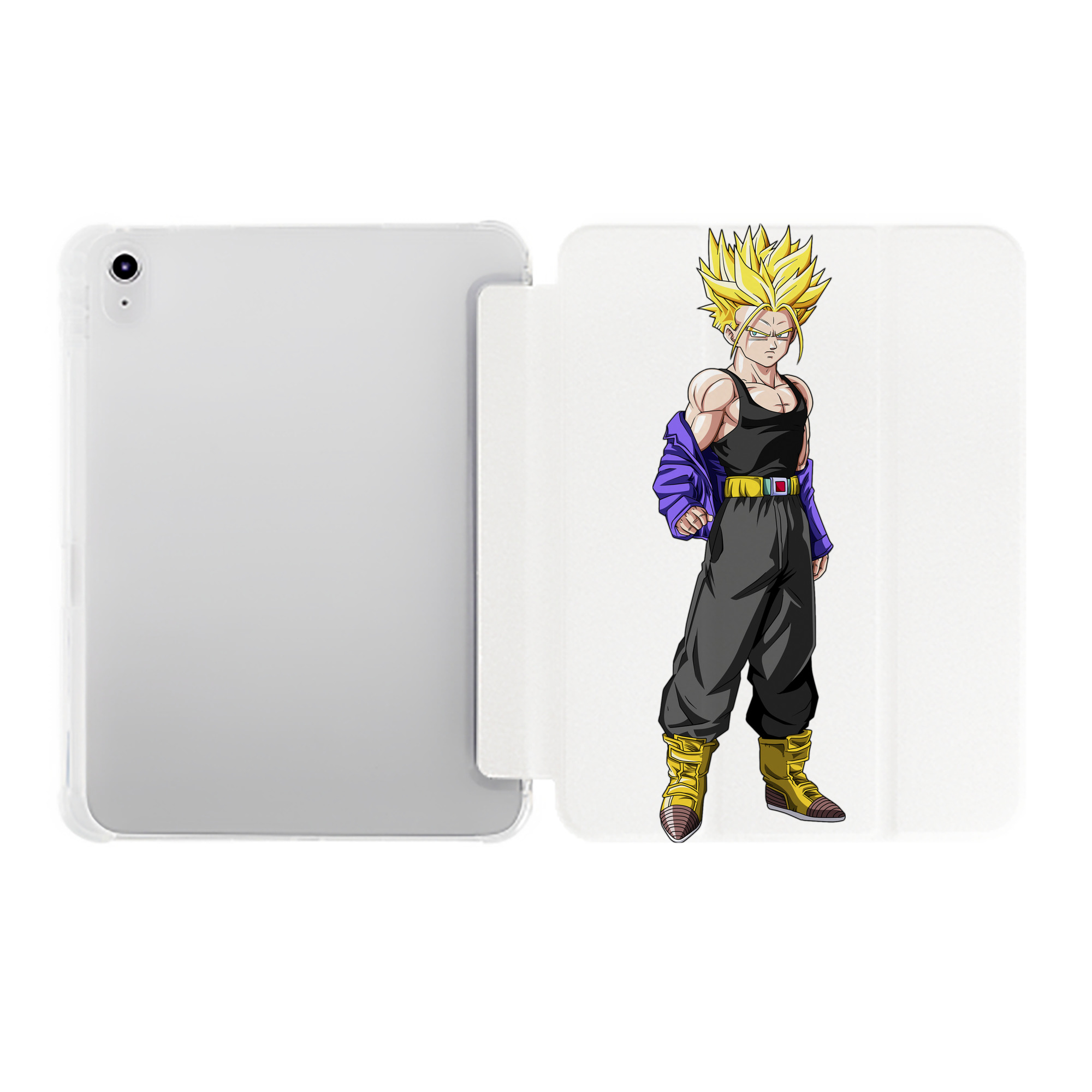 （画像用） ドラゴンボール トランクス（Torankusu）DRAGON BALL Trunks IPad ケース ペン収納付き 三つ折りスタンド PUレザー×シリコン 対応機種9.5/10.5/10.9インチ